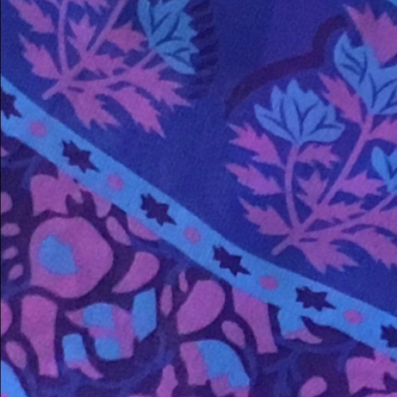 Border Print KIMONO Purple Blue Pink Coverup NEW - Picture 4 of 4